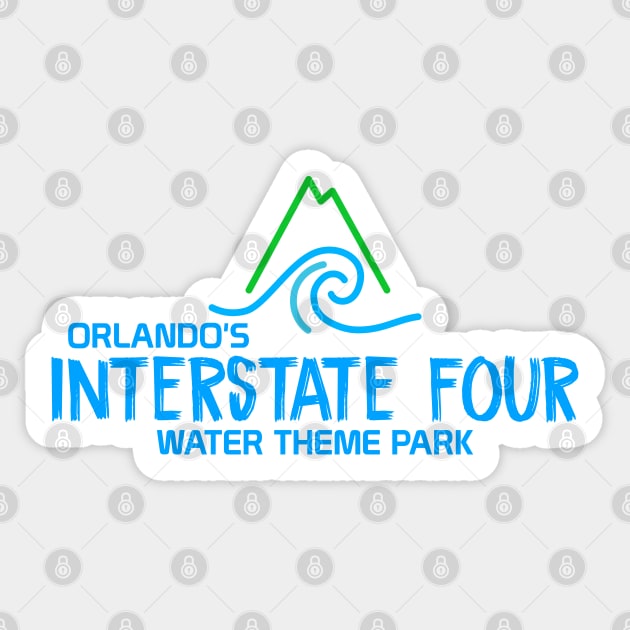 Orlando's Interstate Four Water Theme Park Sticker by GrizzlyPeakApparel